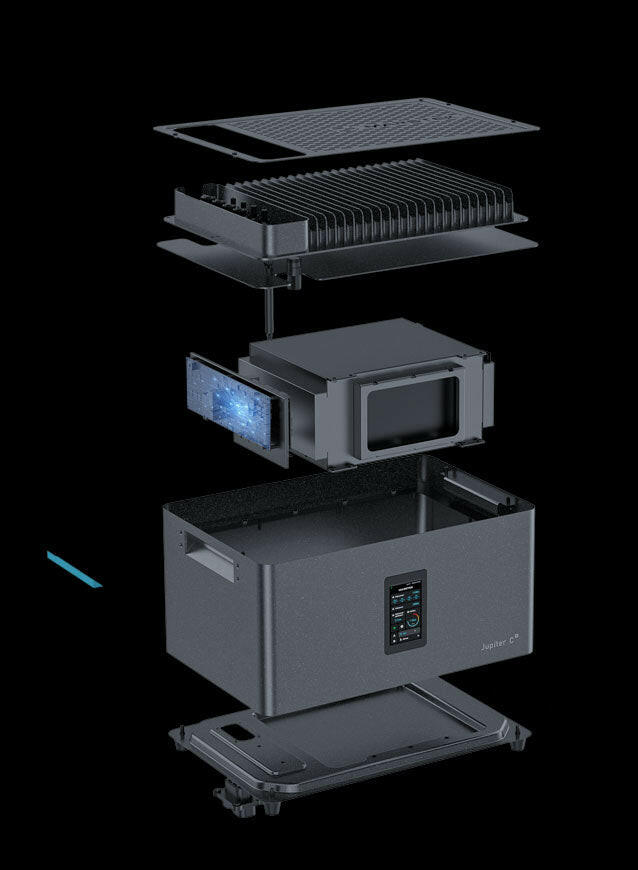 Innenstruktur des Marstek Jupiter C+ Systems – Wechselrichter und Batterieeinheit